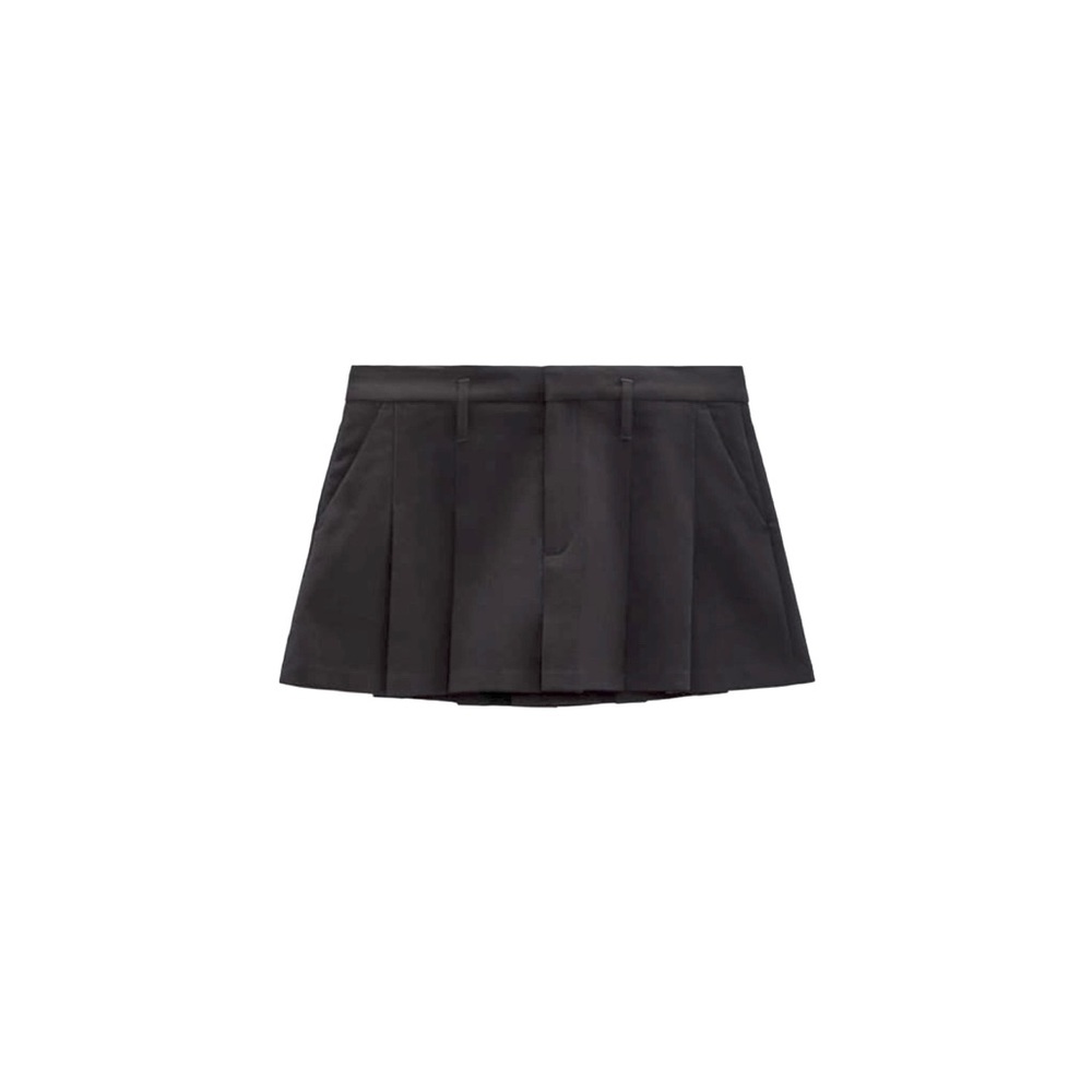 BNWT ZARA Black Pleated Mini Skirt